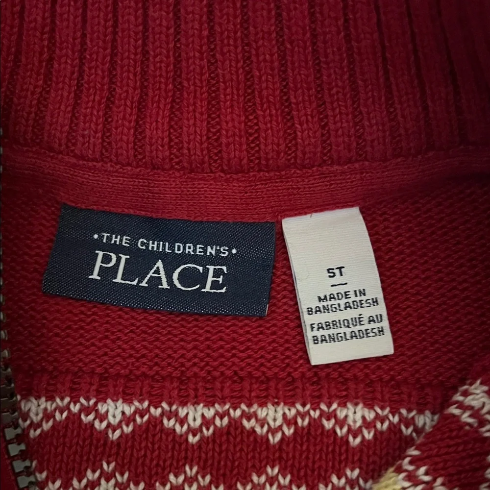 Red Christmas Pattern boys Sweater